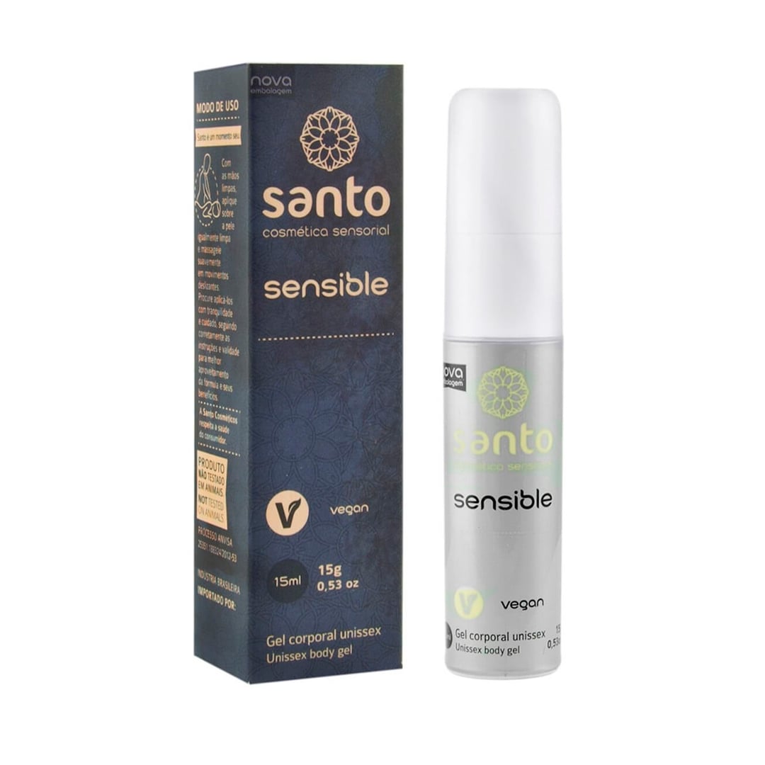 Gel Anestésico Unissex para Sexo Anal com Fórmula Vegana - Santo Cosméticos Funcionais Sensible | 15g - 1
